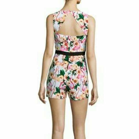 ♡HOST PICK♡ NWT Flamingo Romper Size 14 - Picture 4 of 4